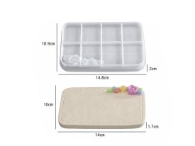 Molde silicona bandeja rectangular flores en relieve